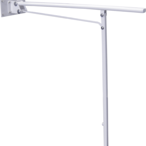 Toalettarmstöd med stödben, uppfällbart, H=786, UTSP=784